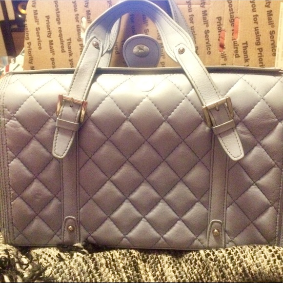 JULIANA COLLEZIONE Quilted sky blue box purse - Picture 2 of 5